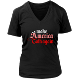 Black Goth T-Shirt - America Tshirt - Punk Tee Shirt - Womens Plus Size up to 4X