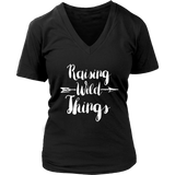 Raising Wild Things T-Shirt - Mom Novelty Shirt - Parenting Tshirt - Womens Plus Size Up To 4X