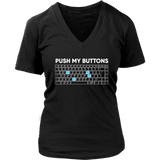 Funny Push My Buttons Nerd T-Shirt - Geek Novelty T Shirt - Womens Plus Size Up To 4X