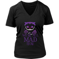 Evil Cheshire Cat T-Shirt - Mad Tshirt - Scary Tee Shirt - Womens Plus Size up to 4X