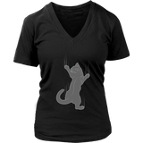 Cat T-Shirt - Climbing Cat Shirt - Fun Cat Tee Shirt - Womens Plus Size Up To 4X