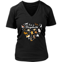 Dogaholic T-Shirt - Love Animals Tee - Dog Lover TShirt - Womens Plus Size Up To 4X