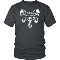 Ivory is for Elephants Only Men's Tshirt - Save Animals T-shirt