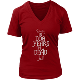 Dog Years T-Shirt - Old Dogs Birthday Tee - Womens Plus Size up to 4X