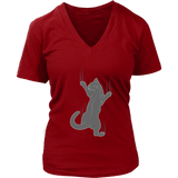 Cat T-Shirt - Climbing Cat Shirt - Fun Cat Tee Shirt - Womens Plus Size Up To 4X