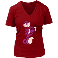 Crazy Cheshire Cat T-Shirt - Cute Genie Cats for Halloween - Womens Plus Size Up To 4X