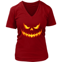 Pumpkin Evil Smile T-Shirt - Jack O'lantern Costume Tee - Womens Plus Size up to 4X