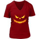 Pumpkin Evil Smile T-Shirt - Jack O'lantern Costume Tee - Womens Plus Size up to 4X