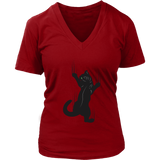 Cat T-Shirt - Climbing Kitty Tshirt - Cats Claw Scratch Tee - Womens Plus Size Up To 4X