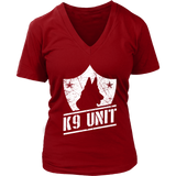 Canine Unit Tshirt - Police Dog Badge T-Shirt - K-9 Guard Dogs - Womens Plus Size Up To 4X