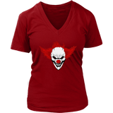 Smiling Evil Clown Halloween Tshirt - Killer Clowns T-Shirt - Womens Plus Size Up To 4X