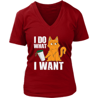 I Do What I Want T-shirt - Cat Lover Tshirt - Statement Tee - Womens Plus Size Up To 4X