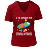 Funny Flat Earth Cat Joke T-Shirt - Flat Earther Society - Womens Plus Size Up To 4X