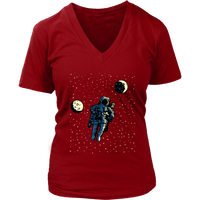 Astronaut in Space T-Shirt - Moon Star Planet Tee - Spaceman