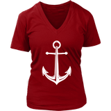 Anchor Graphic Tee Shirt - Sailor T-Shirt - Nautical Tshirt - Womens Plus Size Up To 4X