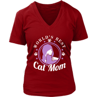 Womens Best Cat Mom Graphic T-shirt - Cute Kitty Lover Shirt - Plus Size Up To 4X