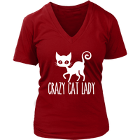 Crazy Cat Lady Graphic Shirt - Cute Kitty TShirt - Cat Mom - Womens Plus Size Up To 4X