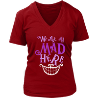 Cheshire Cat Tee - All Mad Here Wonderland T-Shirt - Womens Plus Size Up To 4X