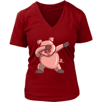 Dabbing Pig T-Shirt - Funny Piggy Dab T Shirt - Womens Plus Size up to 4X