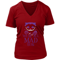 Evil Cheshire Cat T-Shirt - Mad Tshirt - Scary Tee Shirt - Womens Plus Size up to 4X