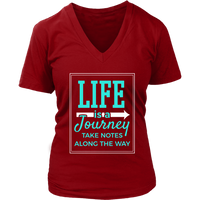 Motivational Novelty T Shirt - Life is a Journey Quote Tee - Tshirt With Saying - Womens Plus Size Up To 4X