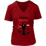 How To Be A Vampire T-Shirt - Halloween Costume Tee -  Womens Plus Size up to 4X