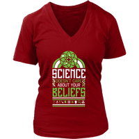 Atheist Scientist T-Shirt - Science Religious Beliefs Tee - Womens Plus Size Up To 4X