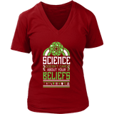 Atheist Scientist T-Shirt - Science Religious Beliefs Tee - Womens Plus Size Up To 4X