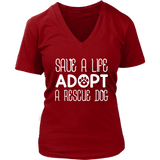 Adopt A Dog T-Shirt - Dog Lover's T Shirt - Womens Plus Size Up To 4X