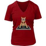 Cat DJ T-Shirt - Kitty Club Disc Jockey Tshirt - Graphic Tee - Womens Plus Size Up To 4X