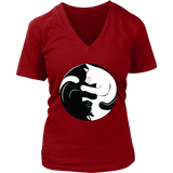 Cute Cat T-Shirt - Yin Yang Tshirt - Cats in a Ying Yang - Womens Plus Size Up To 4X