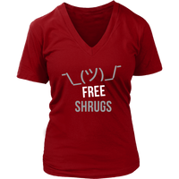 Free Shrugs Tshirt - Shrugging Stick Man Novelty T-Shirt - Womens Plus Size Up To 4X