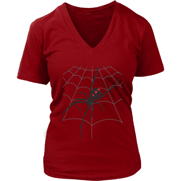 Halloween Scary Spider Web Tshirt Deadly Spider's Web Tee - Womens Plus Size Up To 4X