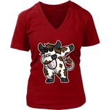 Dab Dance Pose Cow Tshirt - Funny Dairy Farmer T-Shirt - Womens Plus Size Up To 4X