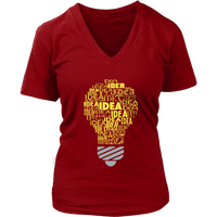 Bright Idea Shirt - Light Bulb Graphic Tee - Genius T-Shirt - Womens Plus Size Up To 4X