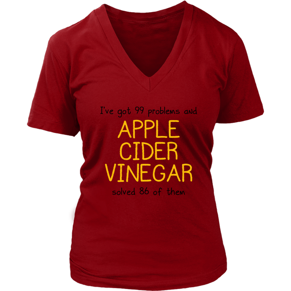 Apple Cider Vinegar Lover T Shirt - Cure for Everything Tee - Womens Plus Size Up To 4X