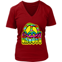 Groovy Hippie 60s 70s Peace Sign T-Shirt - 1970s Retro - Womens Plus Size Up To 4X