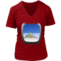 Airplane Window T-Shirt - Vacation Travel Luggage Tee - Womens Plus Size up to 4X