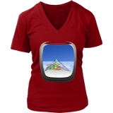 Airplane Window T-Shirt - Vacation Travel Luggage Tee - Womens Plus Size up to 4X