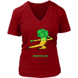 Funny Broccoli Vegetable Pun Tshirt - Kung Fu Veggie Jokes - Womens Plus Size Up To 4X