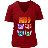 Funny Cat TShirt - Hiss for Kiss T-Shirt - Kitty Tee - Womens Plus Size up to 4X