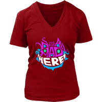 We're All Mad Here Abstract Grinning Wonderland Cat T-Shirt - Womens Plus Size Up To 4X