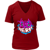 We're All Mad Here Abstract Grinning Wonderland Cat T-Shirt - Womens Plus Size Up To 4X