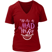 All Mad Here Wonderland Shirt - Cheshire Cat Tee - Womens Plus Size Up To 4X