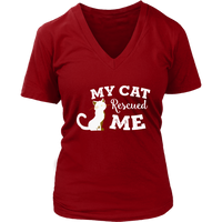 Rescue Cat T-Shirt - Cat Lovers Tshirt - Save Animals Tee - Cute Kitty - Womens Plus Size Up To 4X