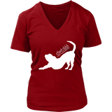 Dog Stretch T-Shirt - Doggie Yoga Tshirt - Pet Stretching - Womens Plus Size up to 4X