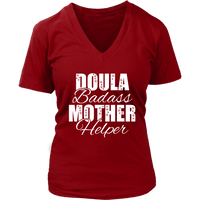 Doula Badass Mother Helper Tee Shirt - Midwife Job Tshirt - Womens Plus Size Up To 4X