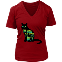 Friendly Black Cat Tshirt - Meow Cute Kitten T-Shirt - Womens Plus Size Up To 4X