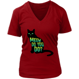 Friendly Black Cat Tshirt - Meow Cute Kitten T-Shirt - Womens Plus Size Up To 4X