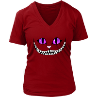 Halloween Cheshire Cat T-Shirt - Grinning Smile Tee - Womens Plus Size Up To 4X